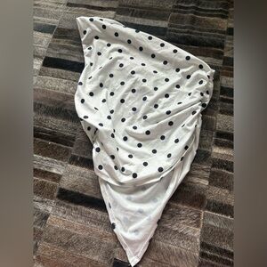 SHEIN White Polka Dot Top